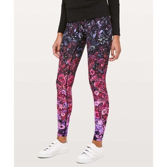 Lululemon In Bloom Multi Ombré Floral Wunder Under Tight 8 - Picture 1 of 4